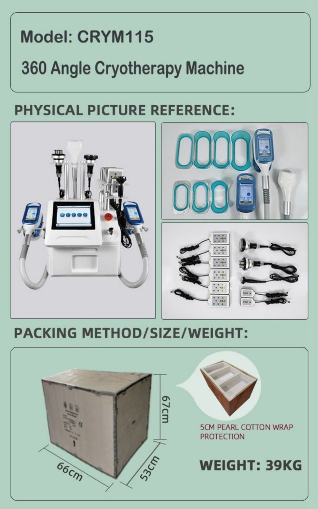 360° Cryolipolysis Machine with 8 Cryo Handles