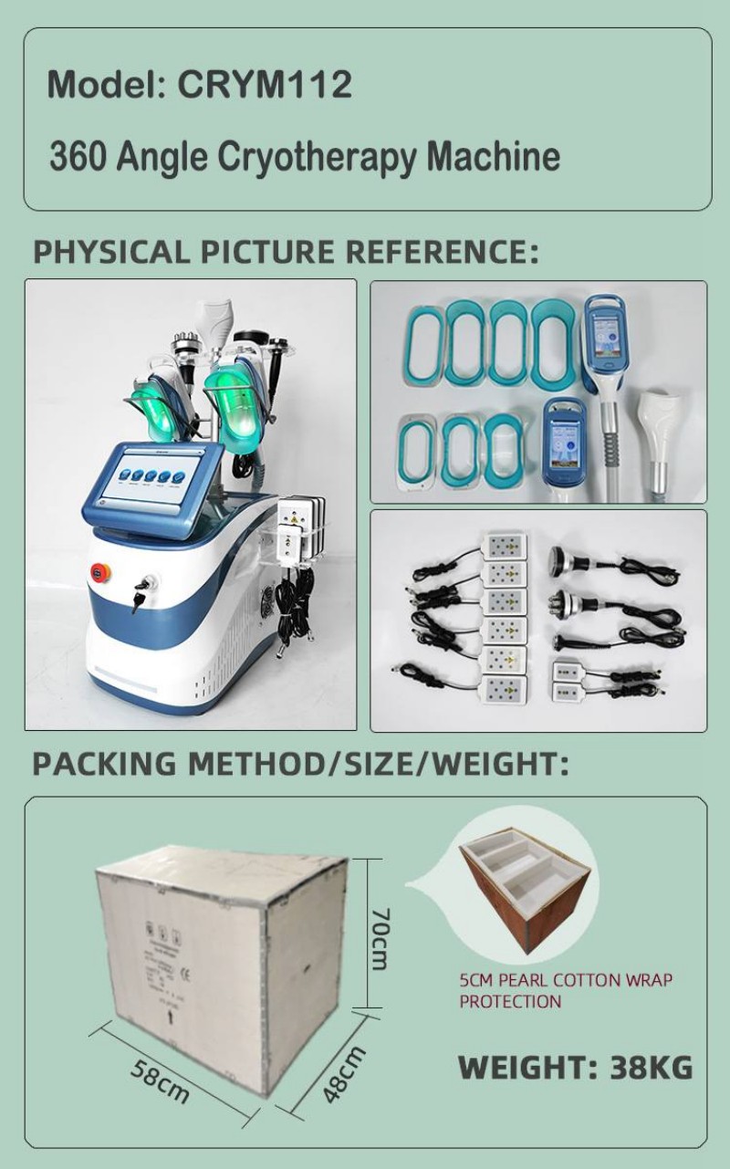 360° Cryolipolysis Machine 7 in 1 Cavitation RF Slimming