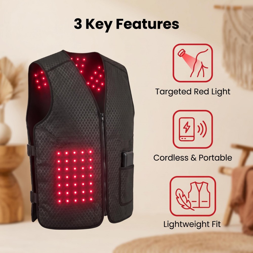 Red Light Therapy Vest 650nm 850nm for Shoulder Pain