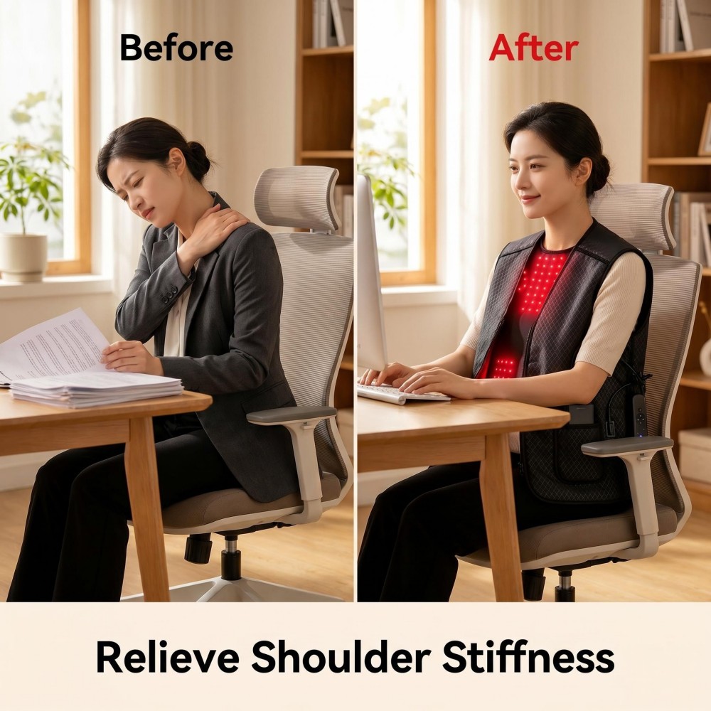 Red Light Therapy Vest 650nm 850nm for Shoulder Pain