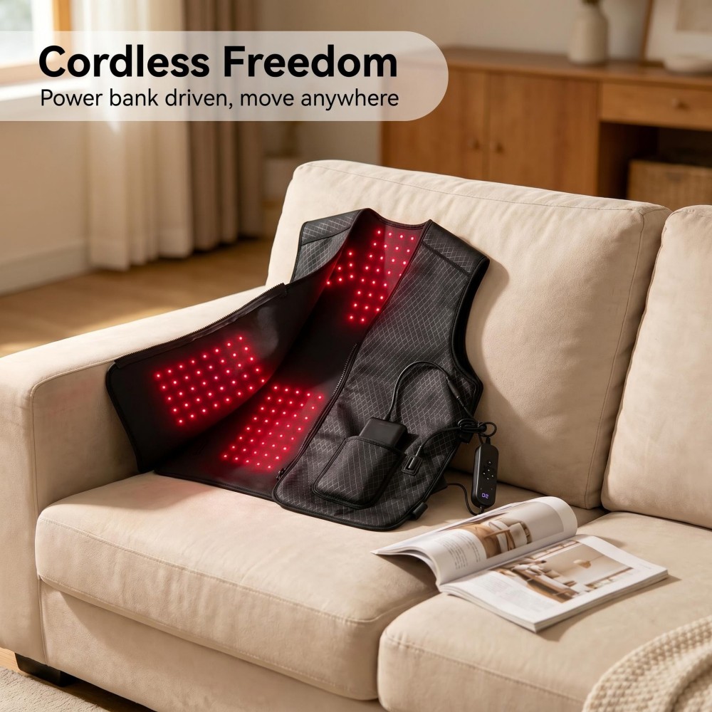 Red Light Therapy Vest 650nm 850nm for Shoulder Pain