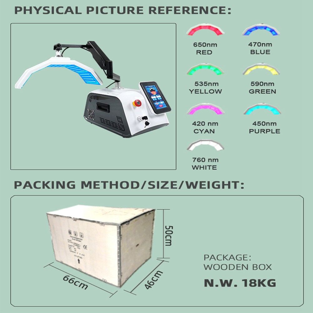 LED Photon Therapy Machine 7 Color PDT Skin Rejuvenation
